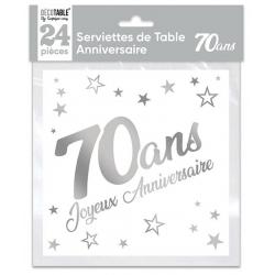 Serviettes de table x24 70 ans