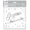 Serviettes de table x24 métallisée Argent Joyeux Anniversaire