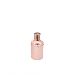 VASE CARAFON ROSE GOLD METAL DIA 7CM X 13 CM