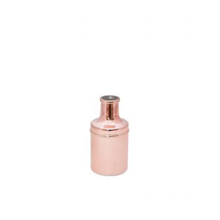 VASE CARAFON ROSE GOLD METAL DIA 7CM X 13 CM