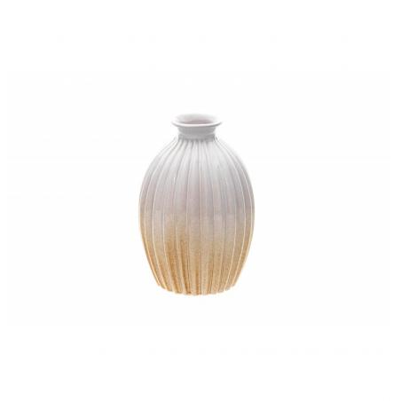 VASE CERAMIQUE BLANC ATHENA DIA 12.5CM X 18.5CM HT