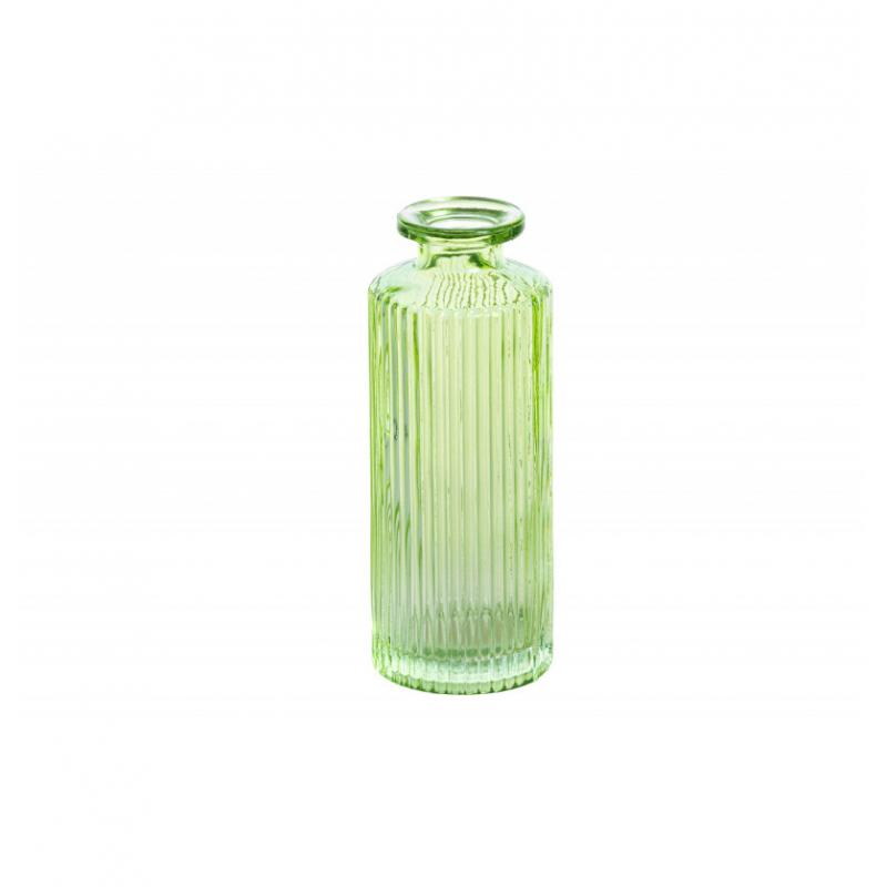 VASE VERRE HELOISE VERT DIA 5.5CM X 13.5CM HT