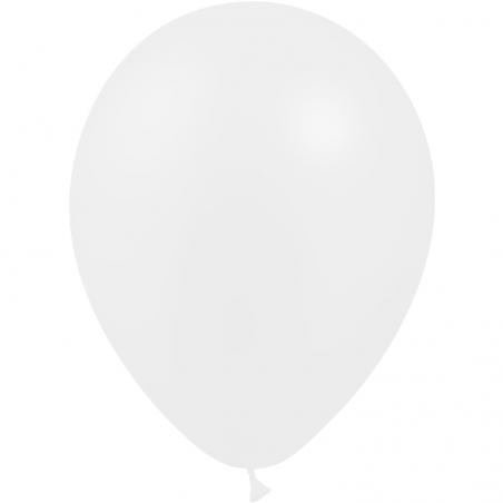 25 BALLONS LATEX BLANC 5'