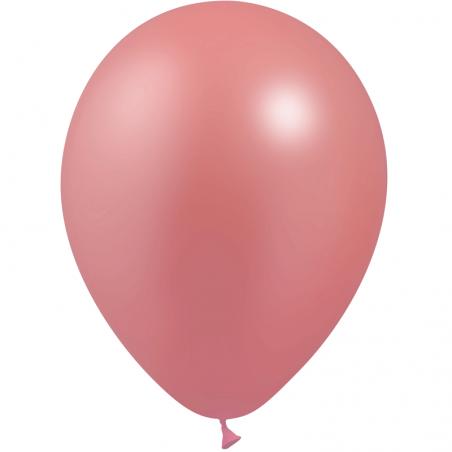 25 BALLONS LATEX ROSE GOLD 5' METAL