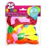 25 ballons couleurs assorties