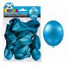 25 ballons métallisés couleur Bleu ciel