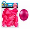 25 ballons métallisés couleur Fuchsia