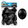 25 ballons métallisés couleur Noir