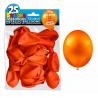 25 ballons métallisés couleur Orange