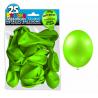 25 ballons métallisés couleur Vert pomme