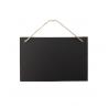 3 ARDOISES CARTON RECTANGULAIRES NOIR 30X20CM AV LIEN JUTE