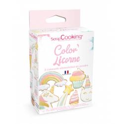 3 colorants artificiels en poudre "Licorne" 3x5g