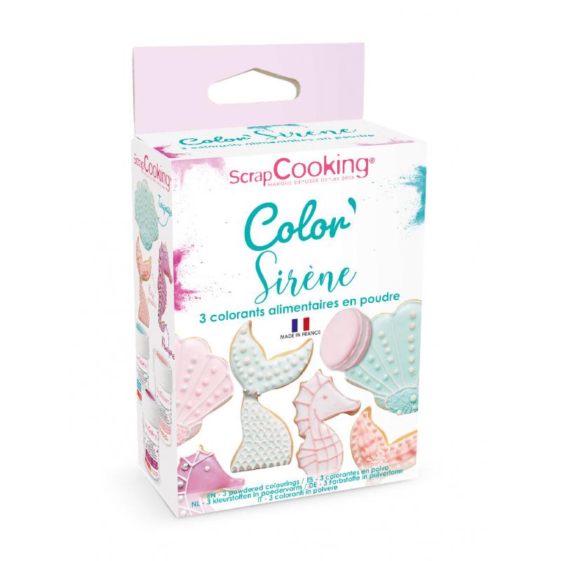 3 colorants poudre sirène 3x5g