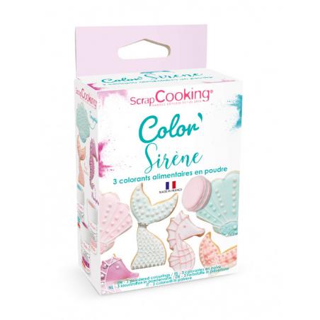 3 colorants poudre sirène 3x5g