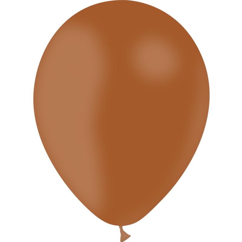 50 BALLONS LATEX 12' STANDARD MARRON