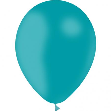 50 BALLONS LATEX 12' TURQUOISE