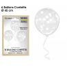 6 Ballons Confettis  Blanc