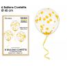 6 Ballons Confettis  Or