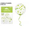 6 Ballons Confettis  Vert