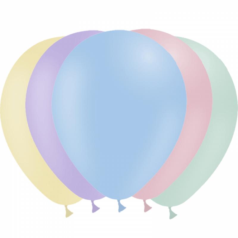 10 BALLONS LATEX 12' PASTEL ASSORTIS