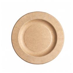 8 ASSIETTES 21CM COMPOSTABLE RIGHE KRAFT