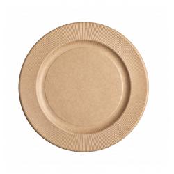 8 ASSIETTES 27CM COMPOSTABLE RIGHE KRAFT