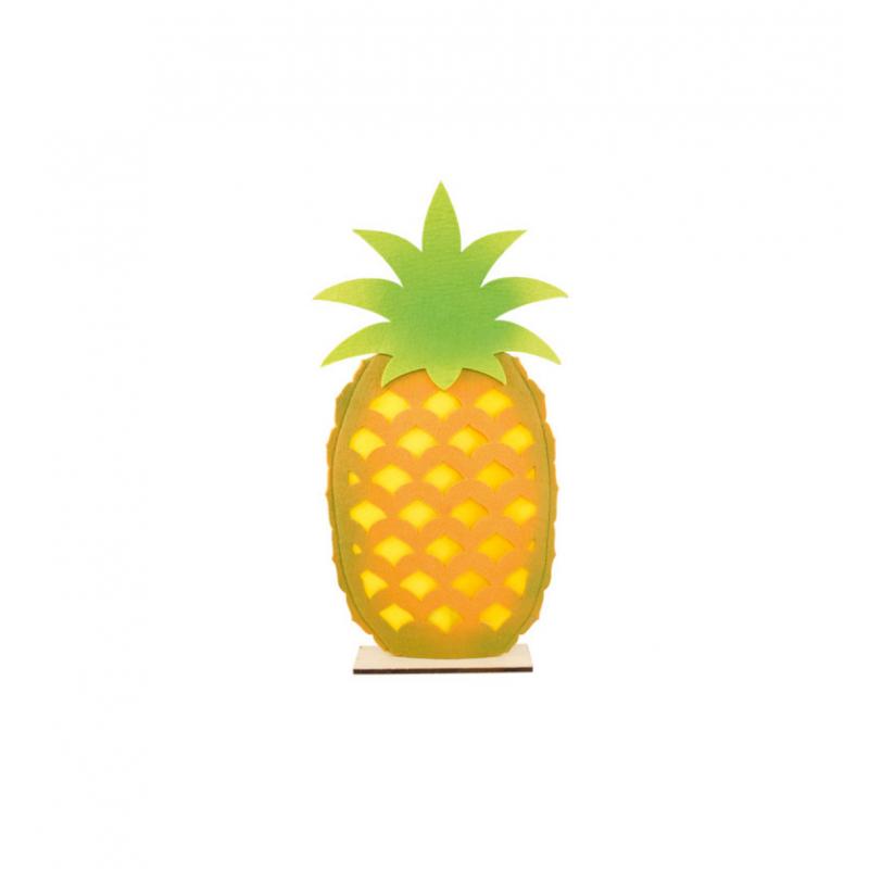 ANANAS FEUTRE S/PIED BOIS 27X7X54,5CM