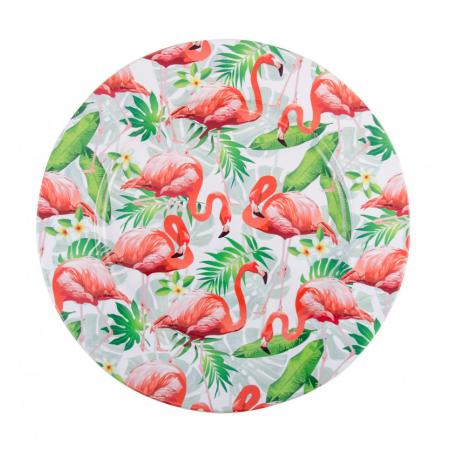 ASSIETTE DECO FLAMANT ROSE DIA 33X1.5CM