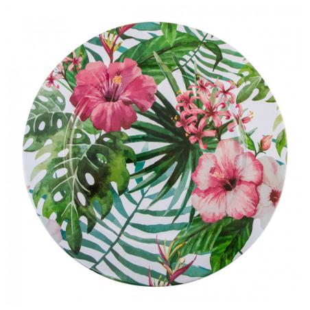 ASSIETTE DECO FLEURS TROPICALES DIA 33X1.5CM