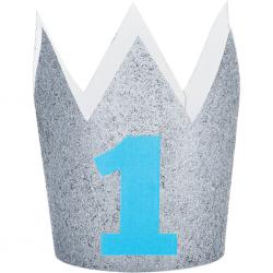 Age 1 Glitter Mini Crown Blue