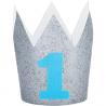 Age 1 Glitter Mini Crown Blue