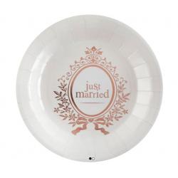 Assiette Just Married rose gold