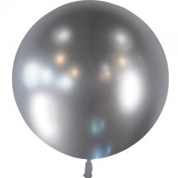 BALLON LATEX 2' ARGENT BRILLANT