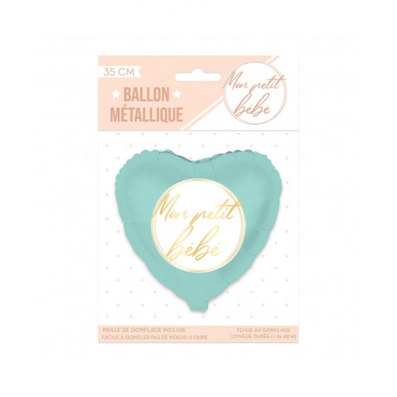 BALLON METAL COEUR BABY SHOWER GARCON