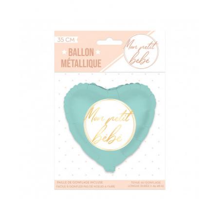 BALLON METAL COEUR BABY SHOWER GARCON