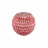 BOUGEOIR BOULE FUCHSIA VELOURS 15X13CM