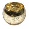 BOUGEOIR BOULE OR METAL 10CMX8CM