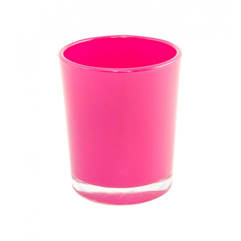 BOUGEOIR FUCHSIA BRILLANT DIA 5.6X6.5CM HT