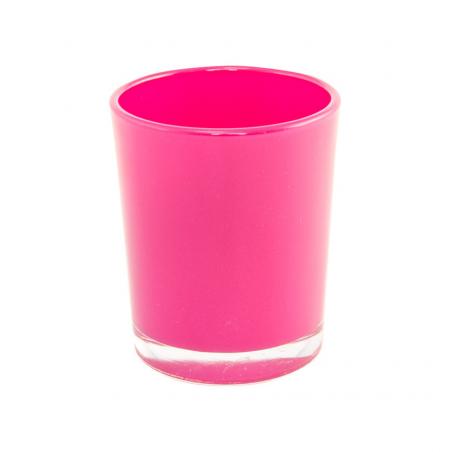 BOUGEOIR FUCHSIA BRILLANT DIA 5.6X6.5CM HT