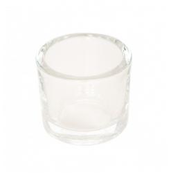 BOUGEOIR VERRE ROND TRANSPARENT DIA 6.5 X5.7CM HT