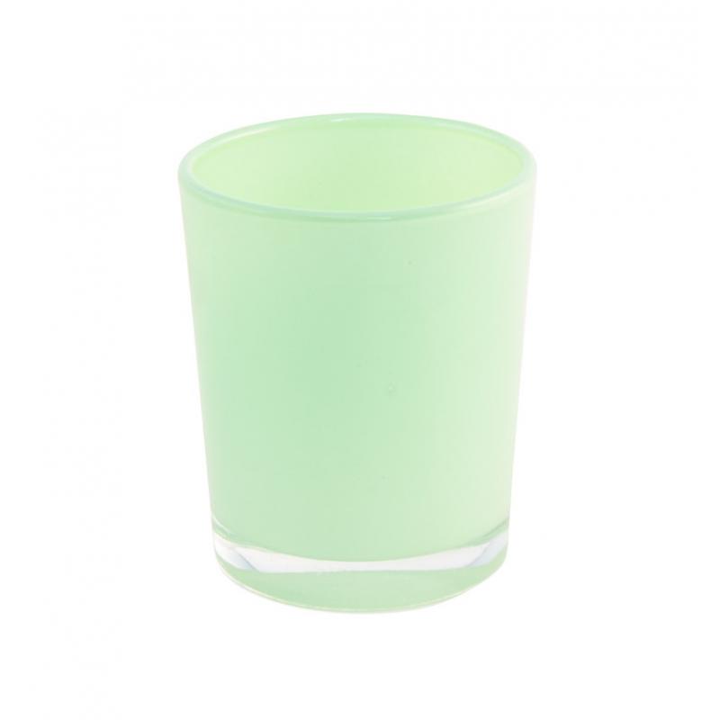 BOUGEOIR VERT PASTEL BRILLANT DIA5.6X6.5CM HT