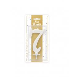 BOUGIE CHIFFRE IRISEE BLANCHE 7