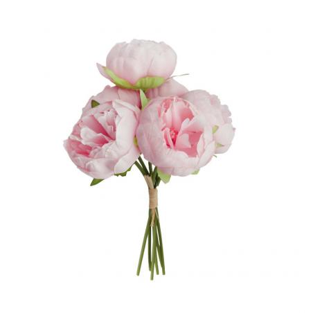 BOUQUET 6 PIVOINES 27.5CM ROSE PASTEL