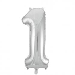 Ballon Chiffre 96cm 1 argent