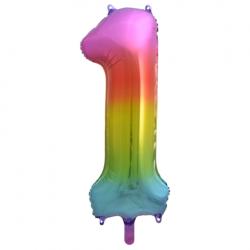 Ballon Chiffre 96cm 1 rainbow