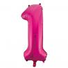 Ballon Chiffre 96cm 1 rose