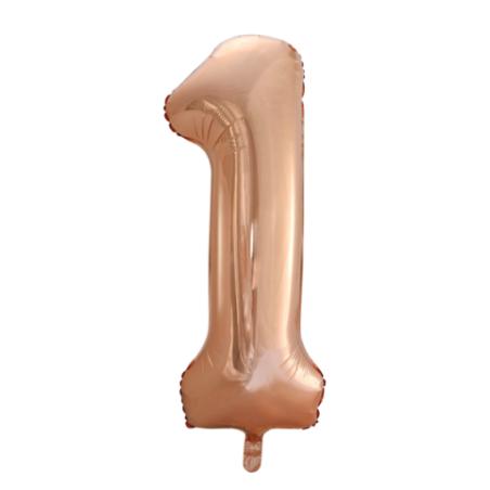 Ballon Chiffre 96cm 1 rose gold