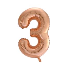 Ballon Chiffre 96cm 3 rose gold