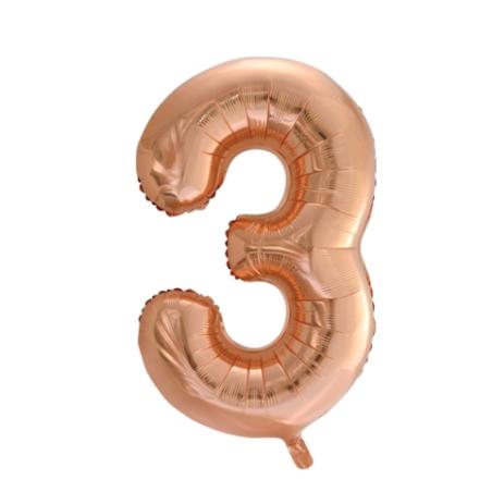 Ballon Chiffre 96cm 3 rose gold